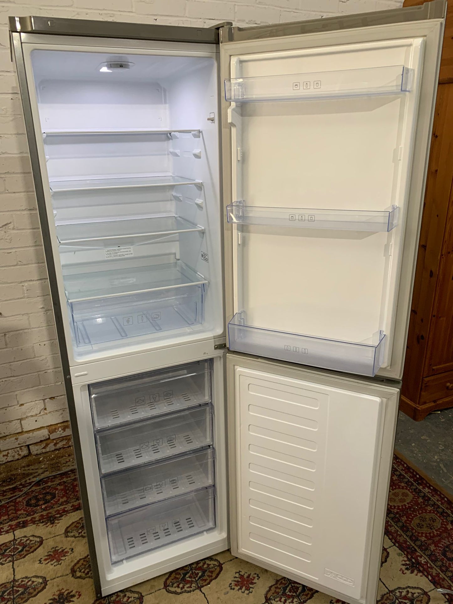 Beautiful Tall Grey Fridge Freezer For Sale