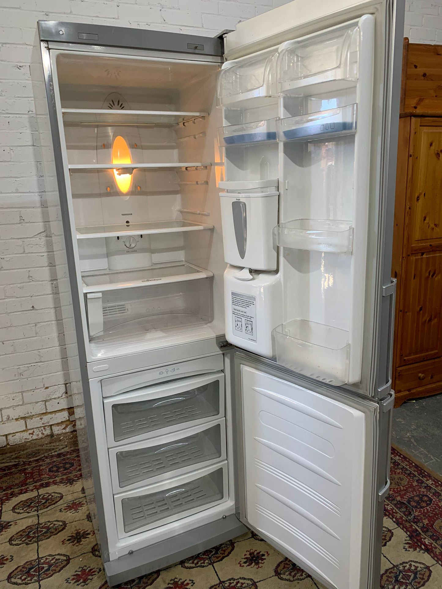 Beautiful Tall LG Grey Fridge Freezer With Water Dispenser For Sale