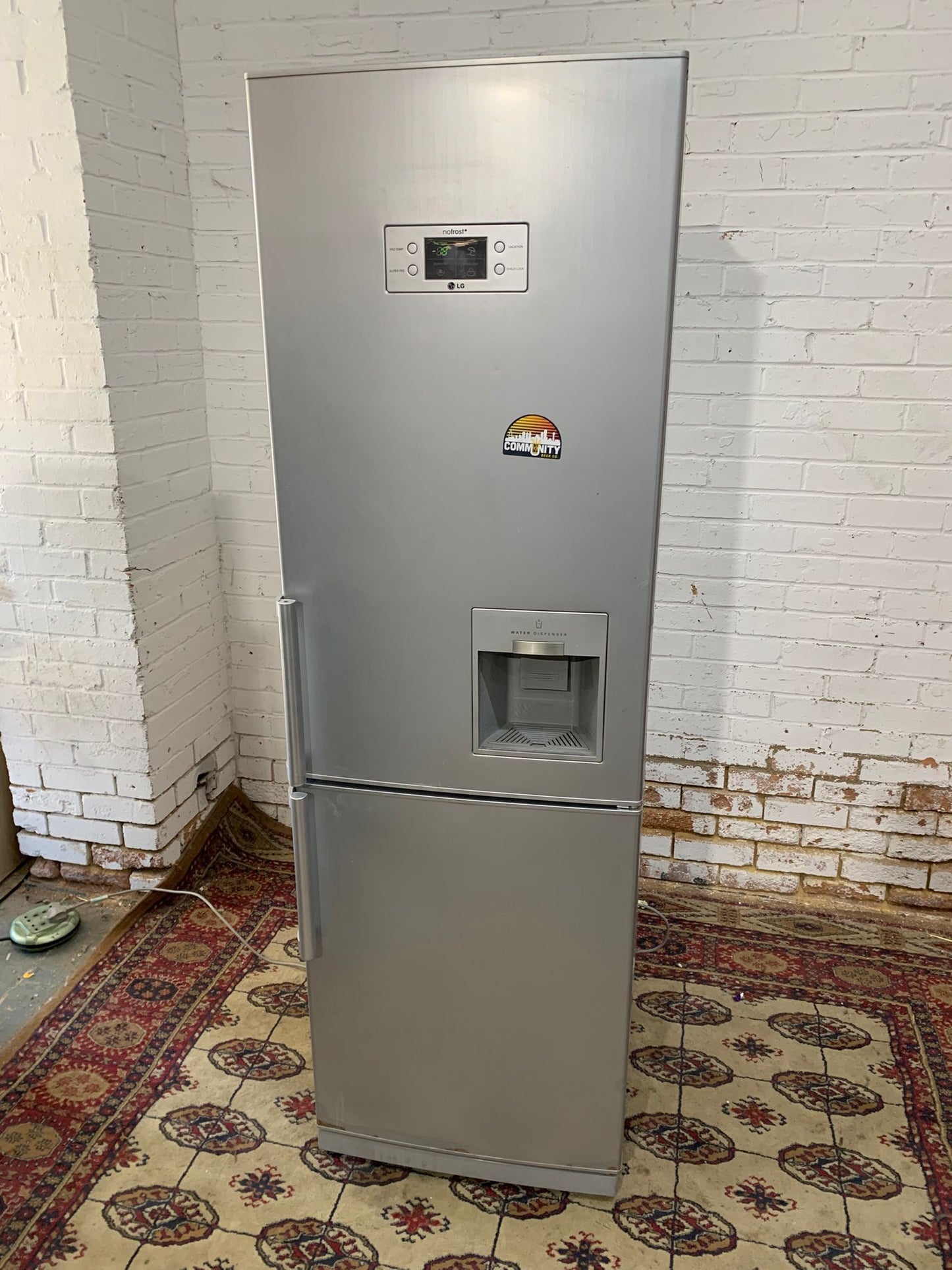 Beautiful Tall LG Grey Fridge Freezer With Water Dispenser For Sale
