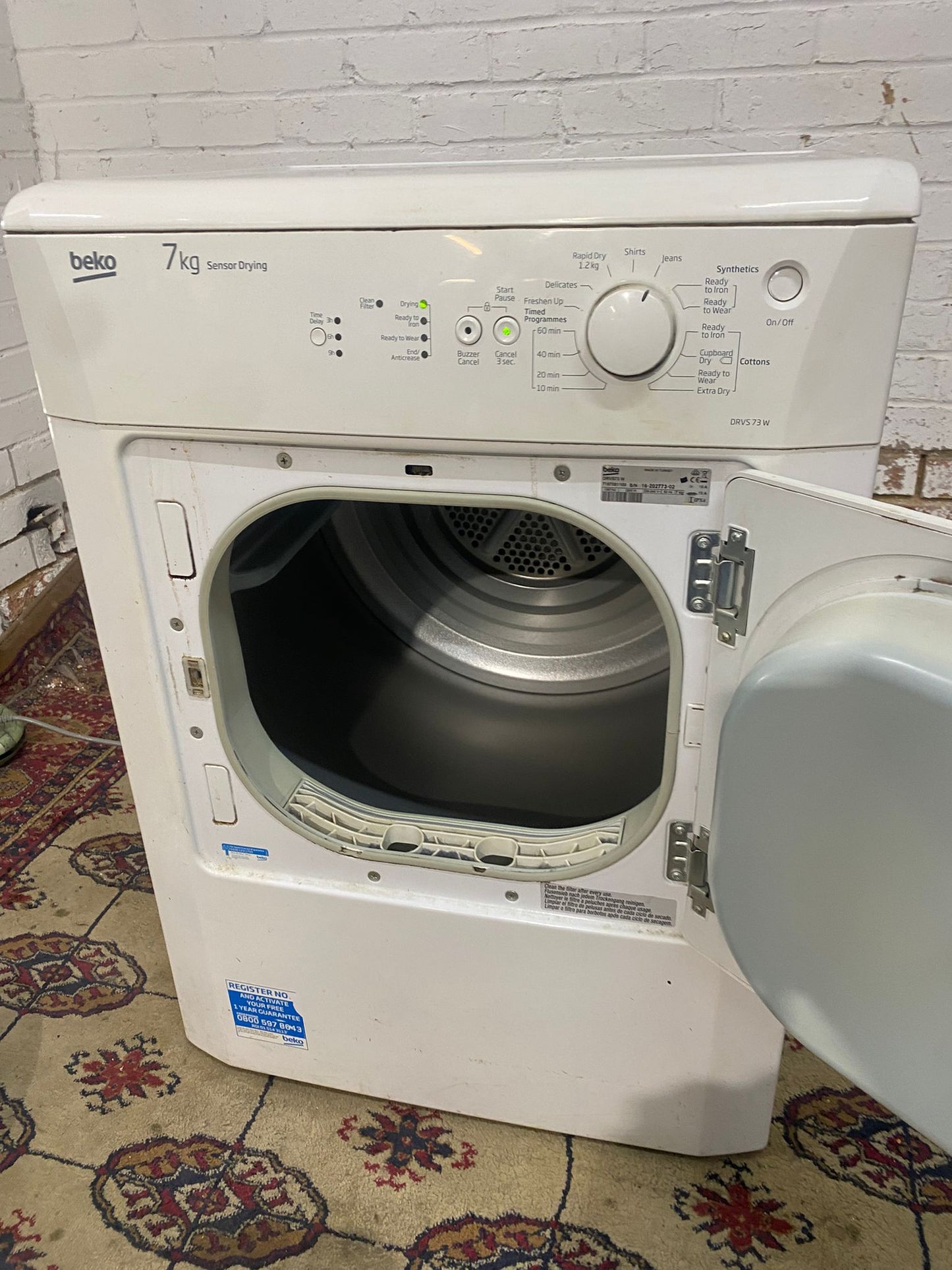 Beautiful Beko 7KG Vented Dryer For Sale