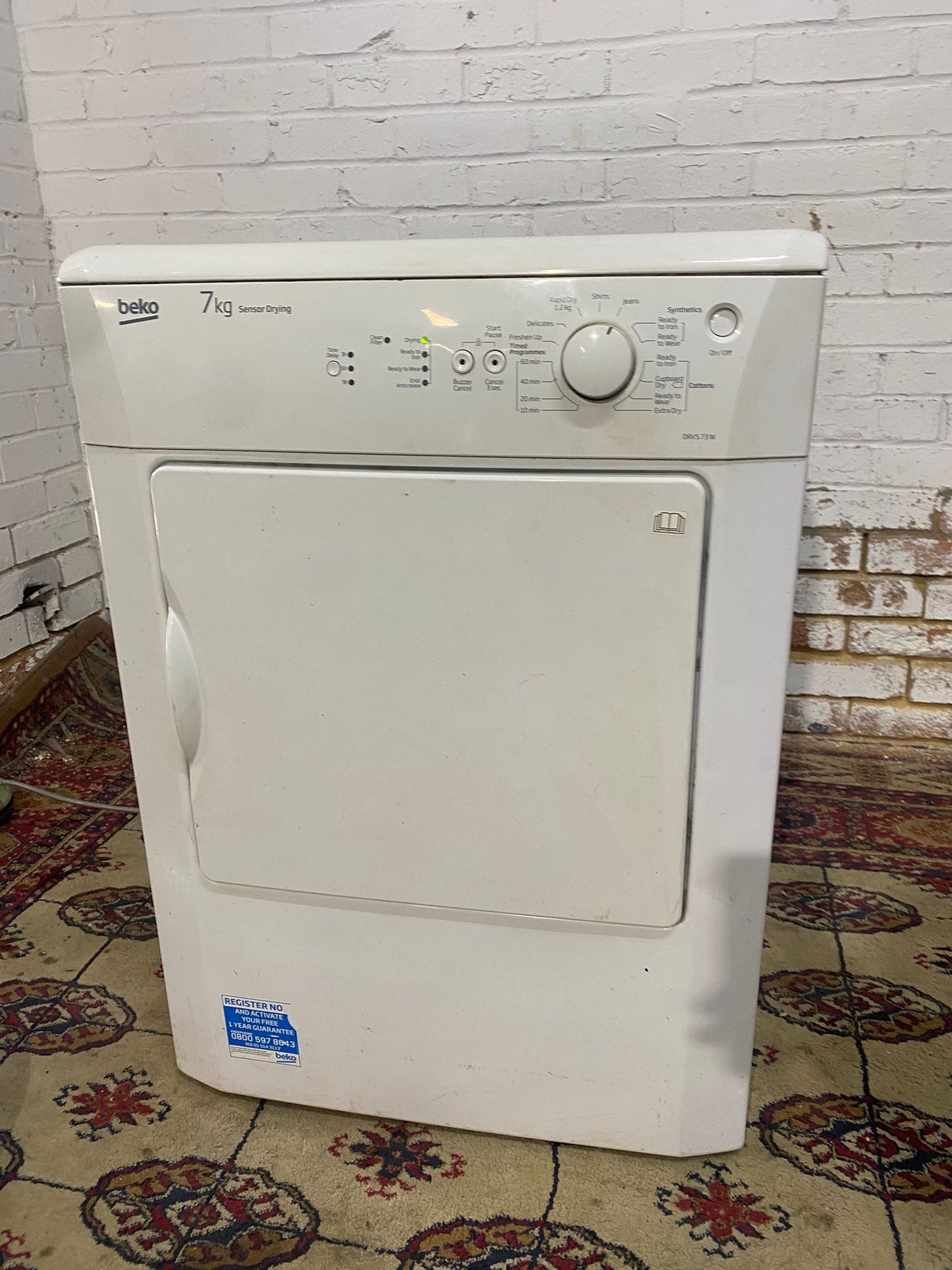 Beautiful Beko 7KG Vented Dryer For Sale