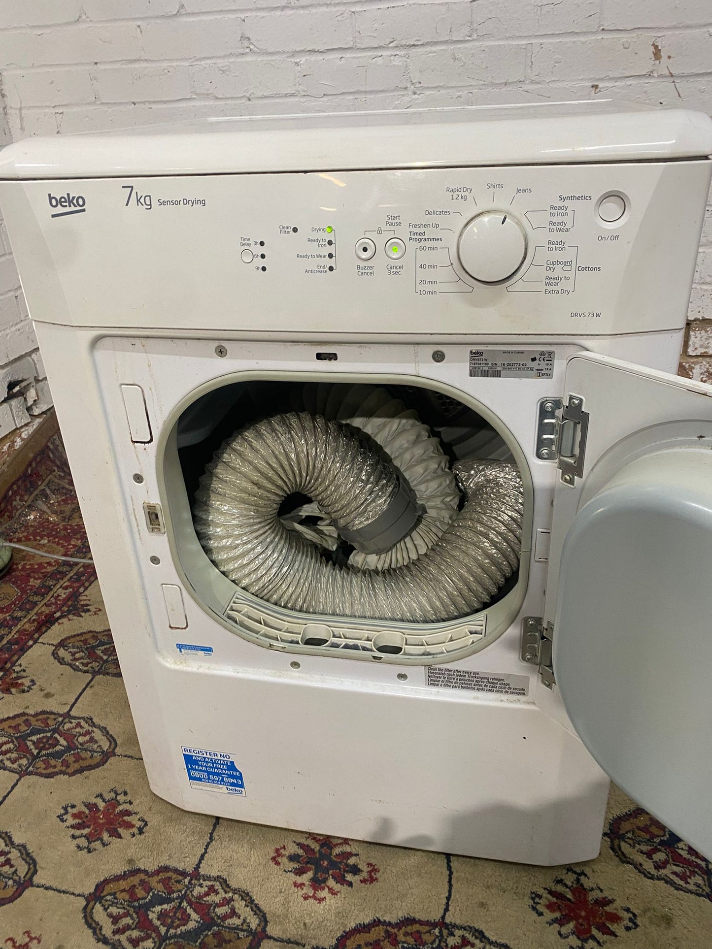 Beautiful Beko 7KG Vented Dryer For Sale