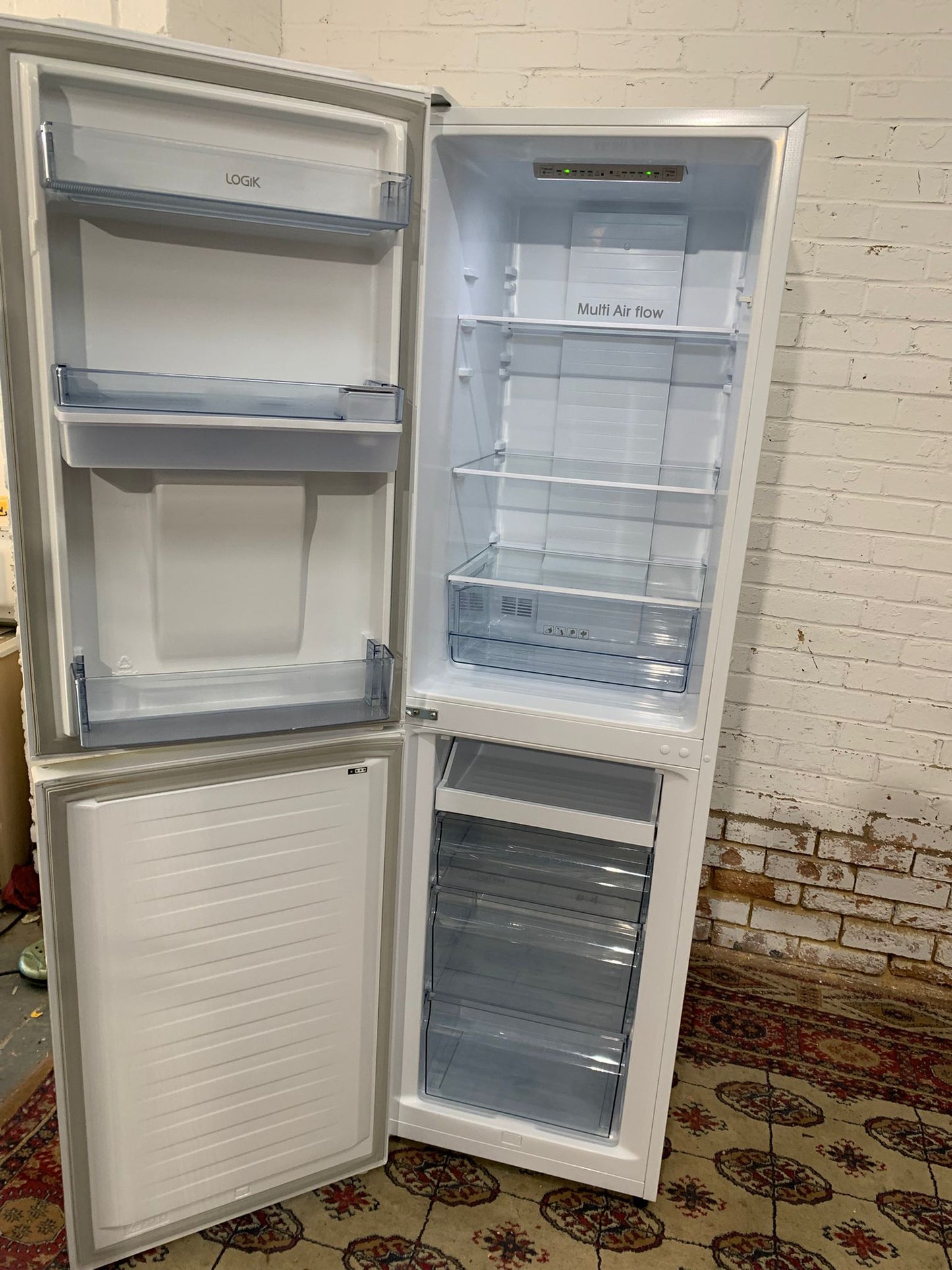Beautiful Tall Logik White Fridge Freezer With Water Dispenser For Sale