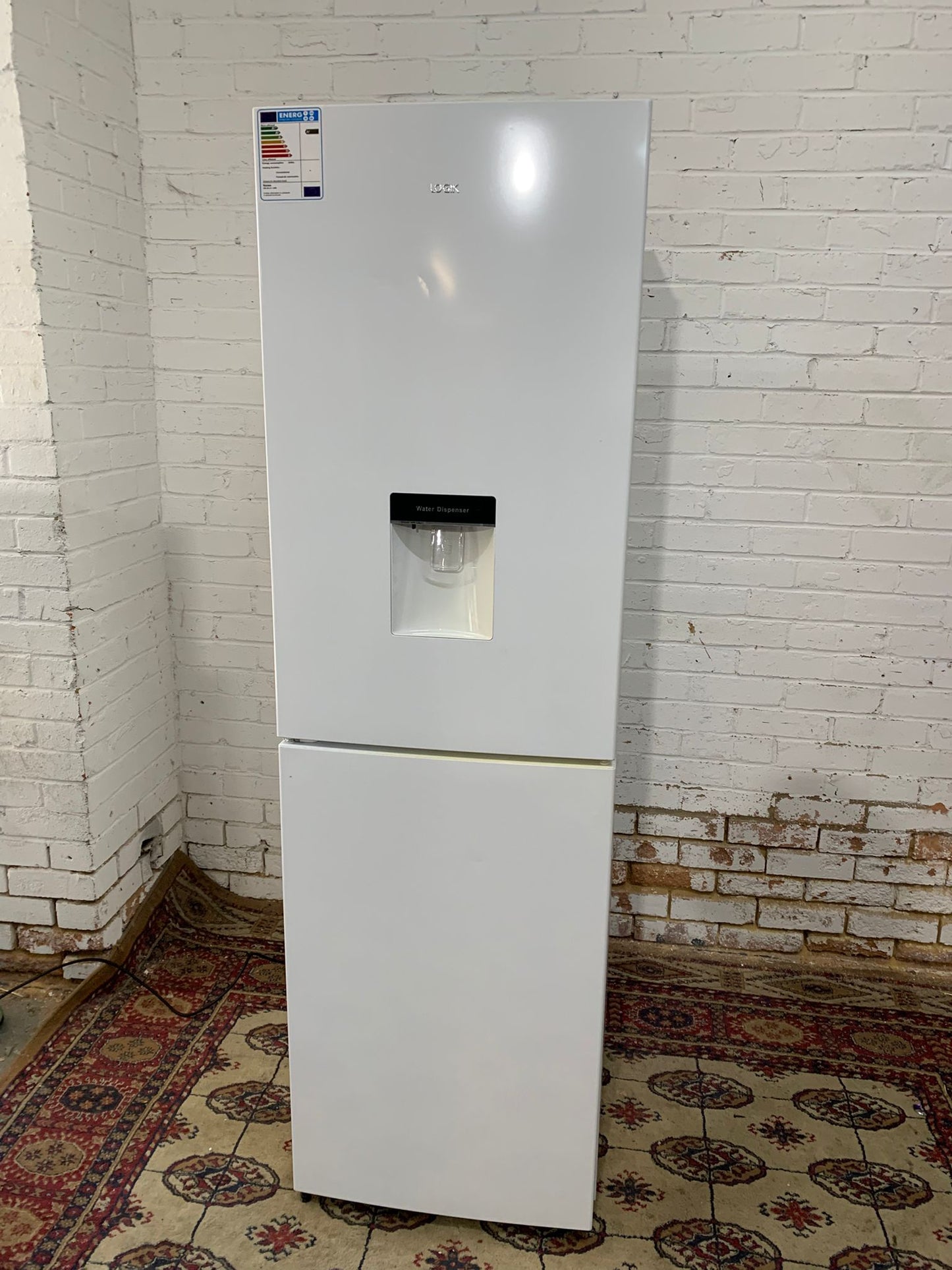 Beautiful Tall Logik White Fridge Freezer With Water Dispenser For Sale