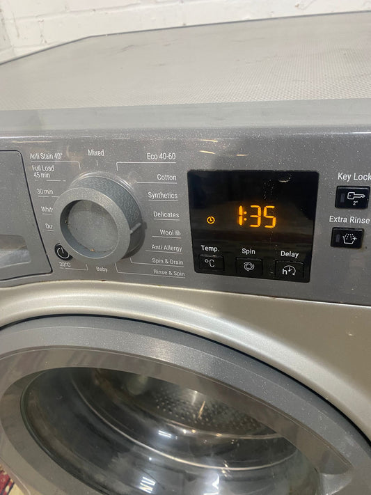 Beautiful Hotpoint Latest Model Grey 9KG Washing Machine For Sale