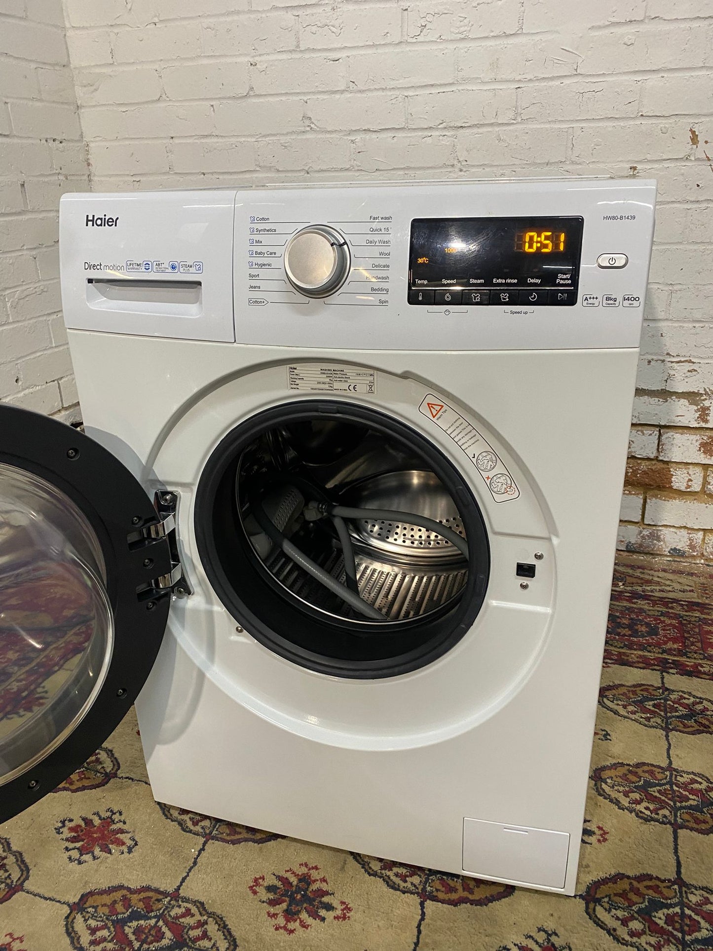FREE DELIVERY Beautiful Latest Model Haier 8KG A+ Energy Washing Machine For Sale