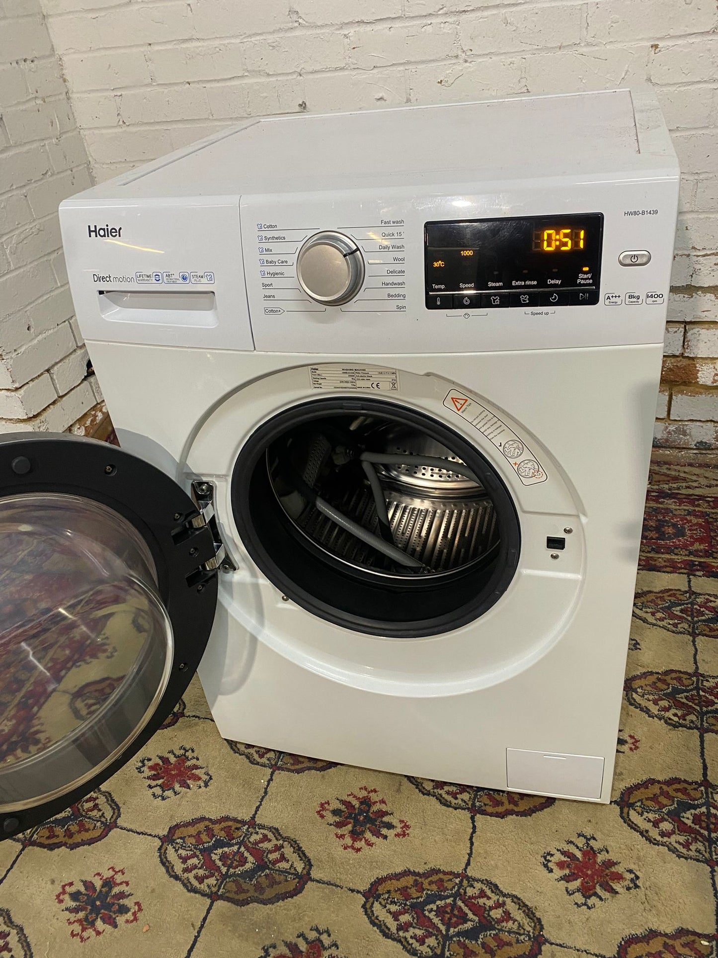 FREE DELIVERY Beautiful Latest Model Haier 8KG A+ Energy Washing Machine For Sale