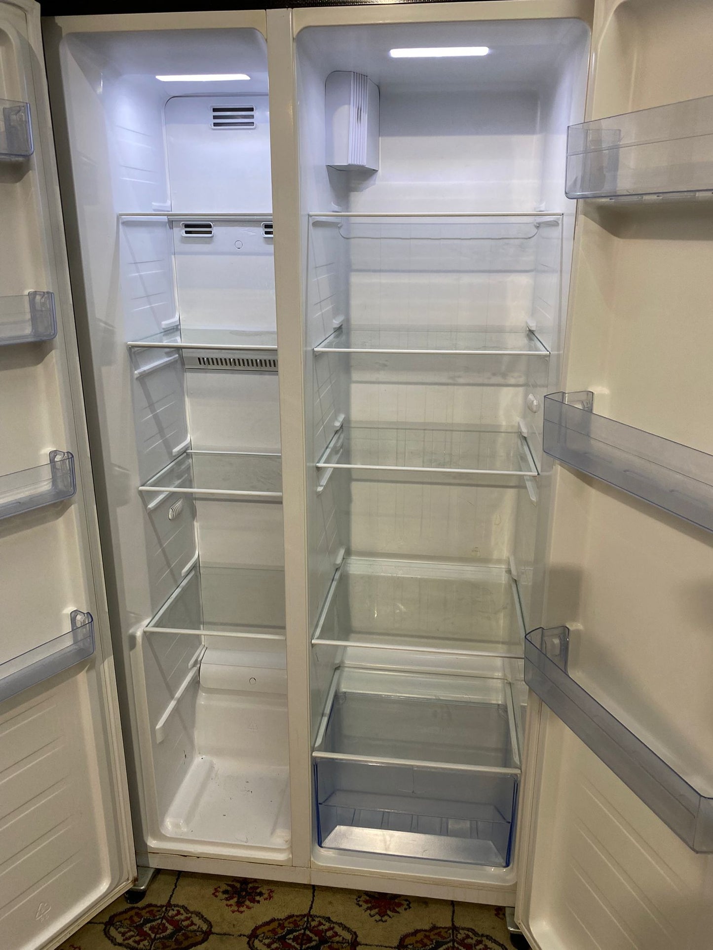 Hoover Black American Fridge Freezer For Sale (video available)
