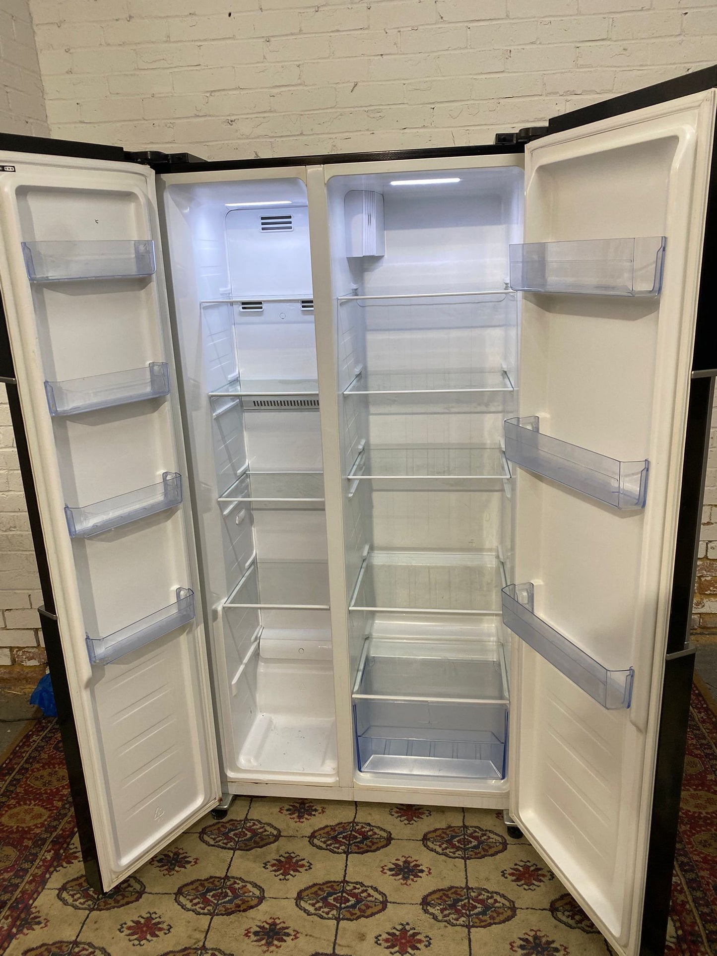 Hoover Black American Fridge Freezer For Sale (video available)