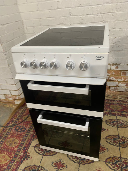 Beautiful 50 CM Amica White Electric Ceramic Cooker With Oven/Grill For Sale