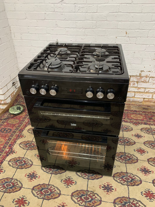 Beautiful Beko Black 60CM  Gas Cooker With Dual Oven/Grill For Sale