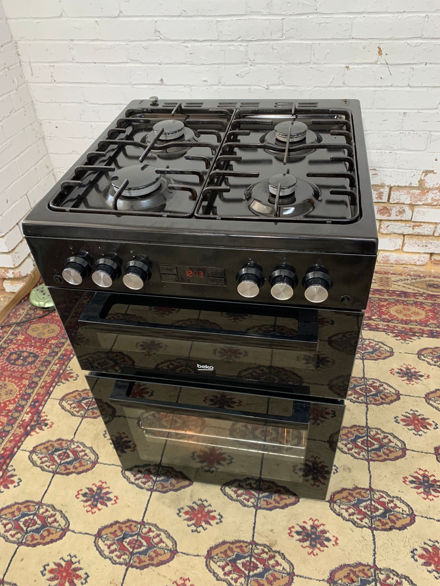 Beautiful Beko Black 60CM  Gas Cooker With Dual Oven/Grill For Sale