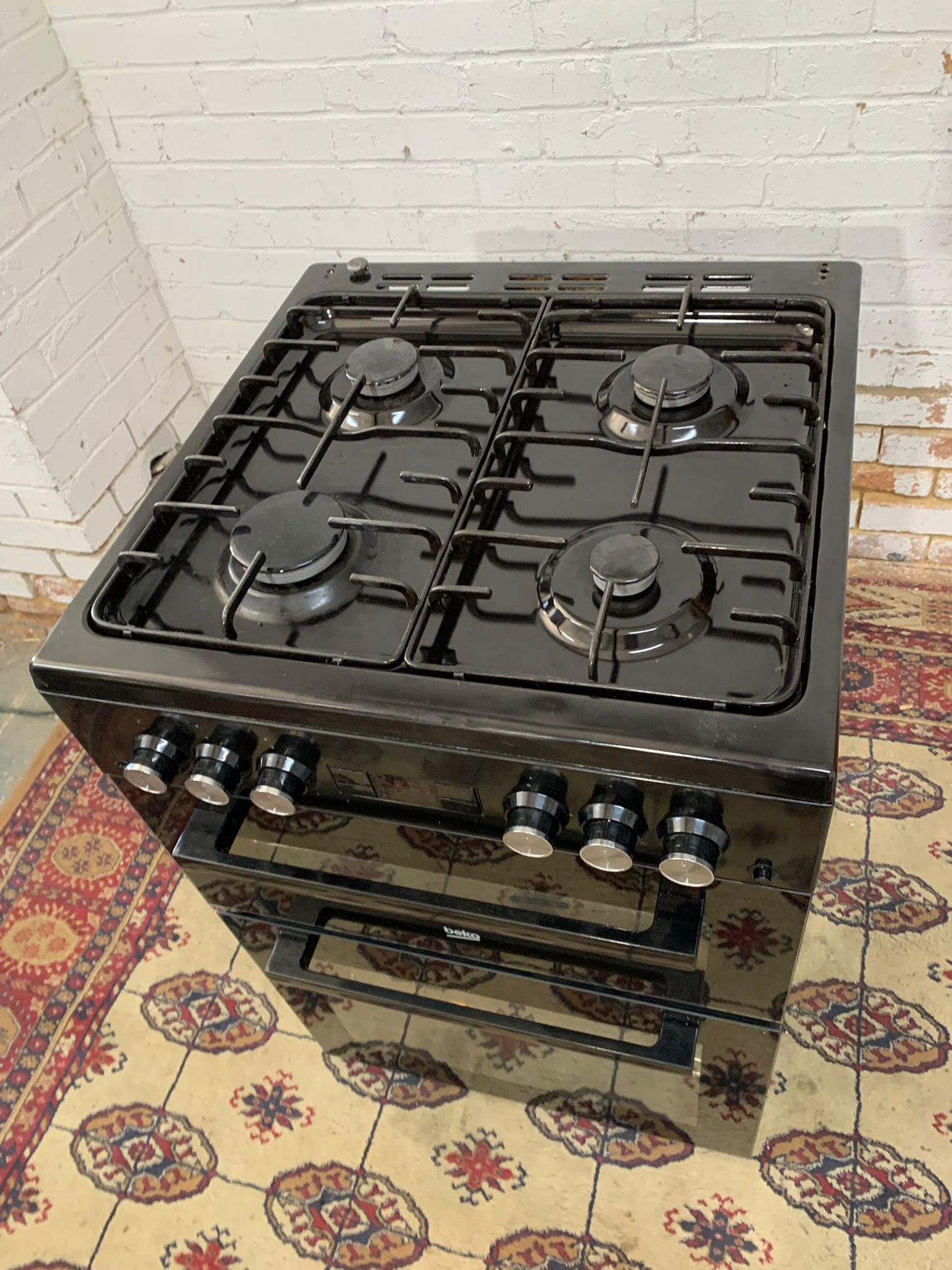 Beautiful Beko Black 60CM  Gas Cooker With Dual Oven/Grill For Sale