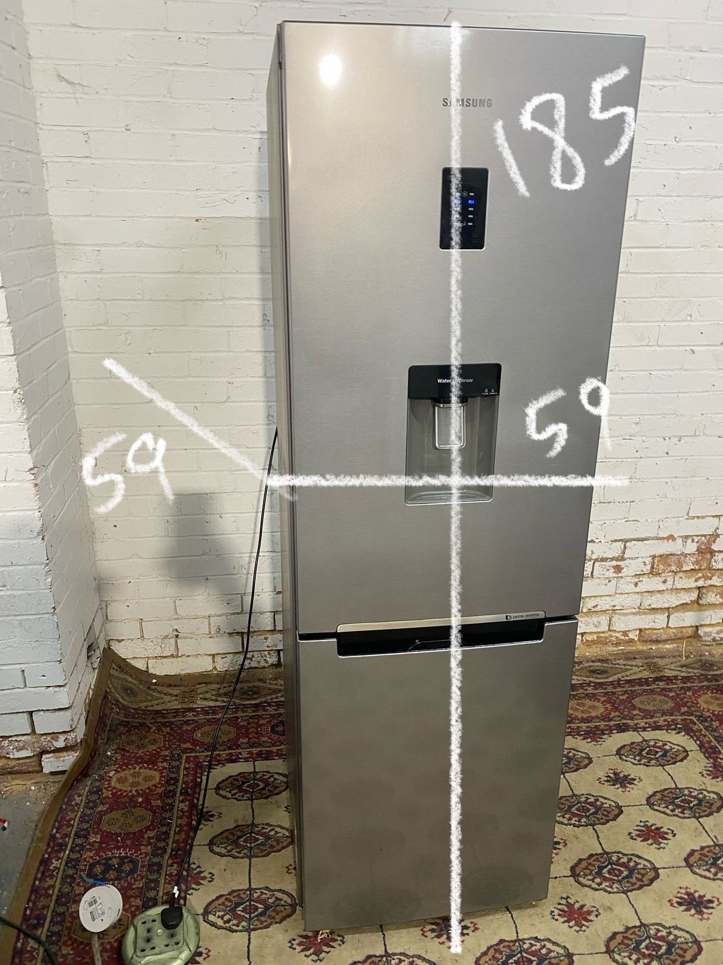 Beautiful Samsung Digital Inverter Grey Fridge Freezer With Water Dispenser For Sale