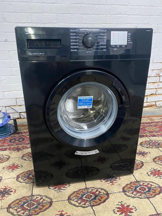 Beautiful Beko Black 8KG Washing Machine For Sale