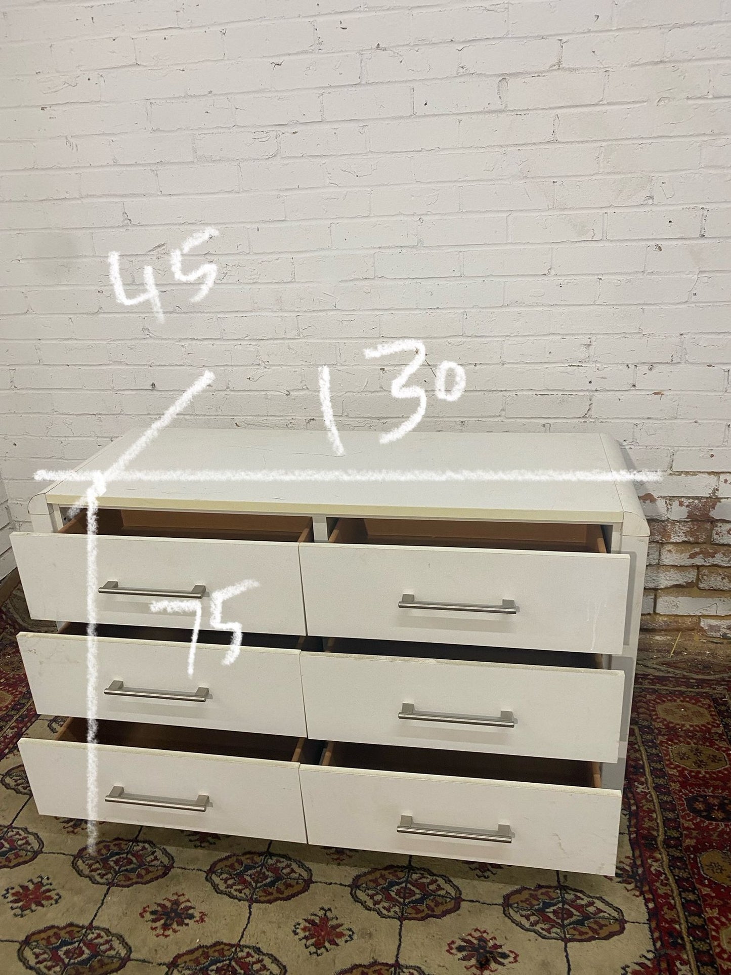 Large Assemble 6Drawers Chest Dresser For Sale